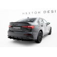 Maxton Design "Street Pro" difuzor zadního nárazníku pro Audi A3 8Y, plast ABS bez povrchové úpravy, Sedan, s černou a červenou linkou