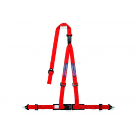 Tříbodový bezpečnostní pás Sparco CLUB H-3M DUAL Martini Racing, s homologací ECE, odpojitelný, barva: červená