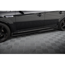 Maxton Design difuzory pod boční prahy pro Ford Mondeo ST-Line Mk4 Facelift, černý lesklý plast ABS