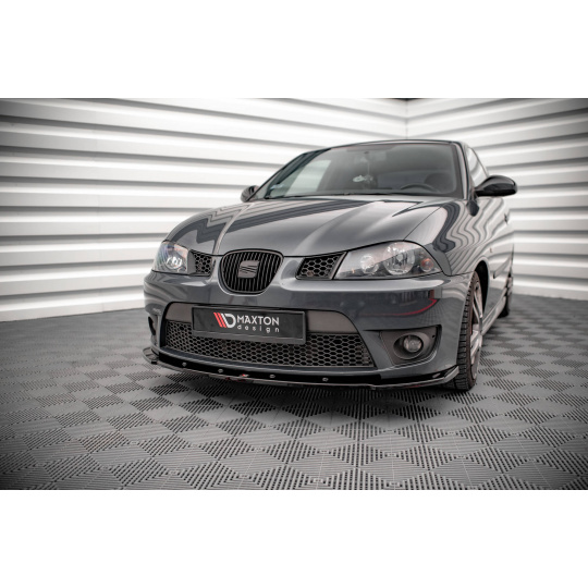 Maxton Design spoiler pod přední nárazník pro Seat Ibiza Cupra Mk3, černý lesklý plast ABS
