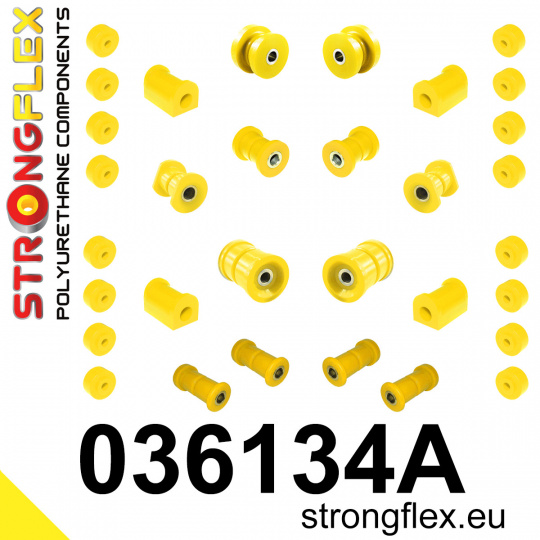 036134A: Strongflex Kompletní sada polyuretanových silentbloků pro zavěšení varianta SPORT