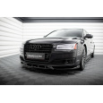 Maxton Design spoiler pod přední nárazník pro Audi A8 D4 FL, černý lesklý plast ABS