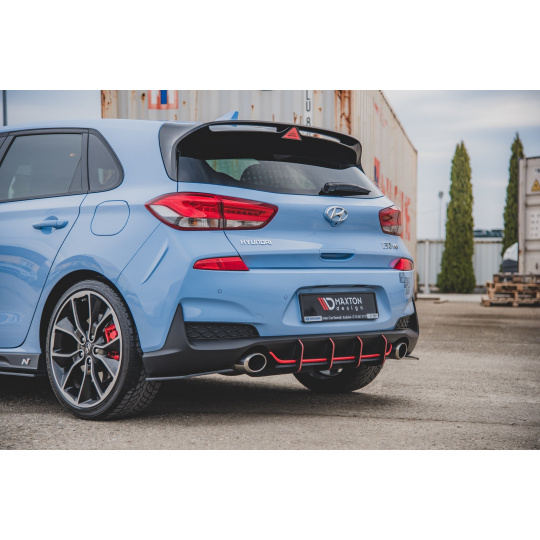 Maxton Design "Racing durability" zadní difuzor ver.1 pro Hyundai i30 N Mk3, plast ABS bez povrchové úpravy