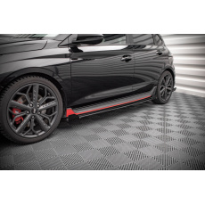 Maxton Design "Street Pro" difuzory pod boční prahy s křidélky pro Hyundai i20 N Mk3, plast ABS bez povrchové úpravy