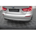 Maxton Design středový spoiler pod zadní nárazník s žebrováním pro BMW řada 3 GT F34 Facelift, černý lesklý plast ABS