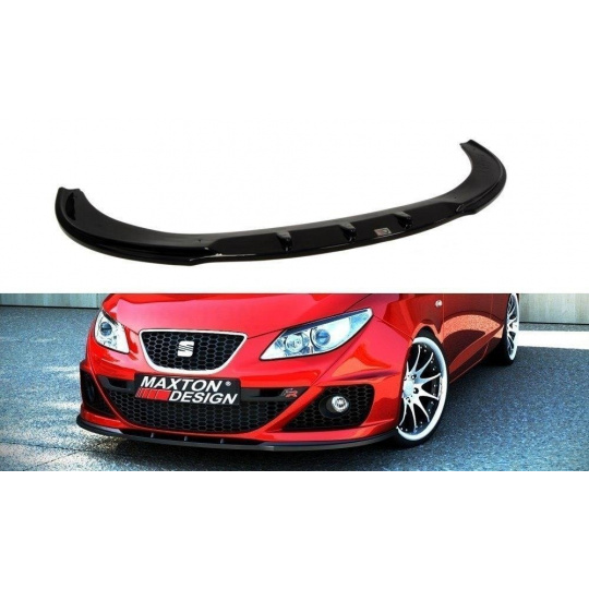 Maxton Design spoiler pod přední nárazník pro Seat Ibiza FR Mk4, černý lesklý plast ABS