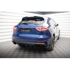 Maxton Design středový spoiler pod zadní nárazník s žebrováním pro Maserati Levante Mk1 GTS, černý lesklý plast ABS Maxton Design středový spoiler pod zadní nárazník s žebrováním pro Maserati Levante Mk1 GTS, černý lesklý plast ABS