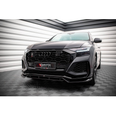 Maxton Design spoiler pod přední nárazník ver.3 pro Audi RSQ8 Mk1, černý lesklý plast ABS