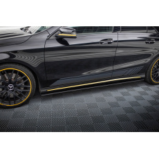 Maxton Design "Street Pro" difuzory pod boční prahy pro Mercedes CLA C 117 Facelift 45 AMG, plast ABS bez povrchové úpravy, s červenou linkou Maxton Design "Street Pro" difuzory pod boční prahy pro Mercedes CLA C 117 Facelift 45 AMG, plast ABS bez povrchové úpravy, s červenou linkou