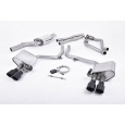 Milltek sport ValveSonic výfukový systém cat-back Electronic Valved System pro Audi S4 3.0 Supercharged V6 B8.5 2012-2016, typ koncovek: GT-100 černé