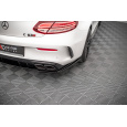 Maxton Design boční difuzory pod zadní nárazník pro Mercedes třída C W205 Facelift/63 AMG/Coupe, černý lesklý plast ABS