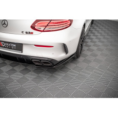 Maxton Design boční difuzory pod zadní nárazník pro Mercedes třída C W205 Facelift/63 AMG/Coupe, černý lesklý plast ABS