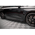 Maxton Design "Street Pro" difuzory pod boční prahy s křidélky pro Audi RS3 8Y, plast ABS bez povrchové úpravy, Sportback, s červenou linkou