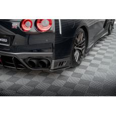 Maxton Design "Street Pro" boční difuzory pod zadní nárazník pro Nissan GT-R R35 Facelift, plast ABS bez povrchové úpravy