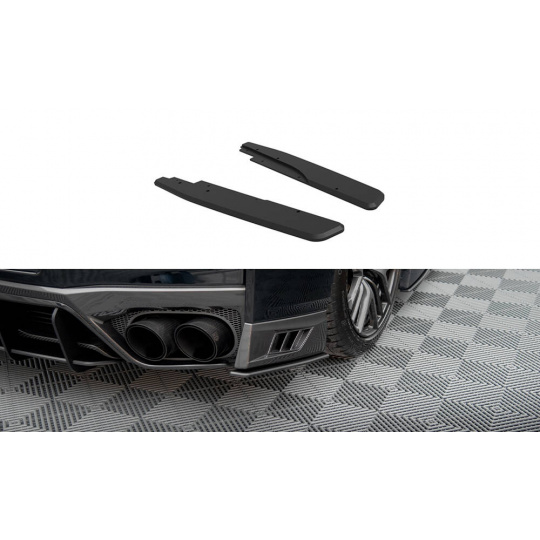 Maxton Design "Street Pro" boční difuzory pod zadní nárazník pro Nissan GT-R R35 Facelift, plast ABS bez povrchové úpravy