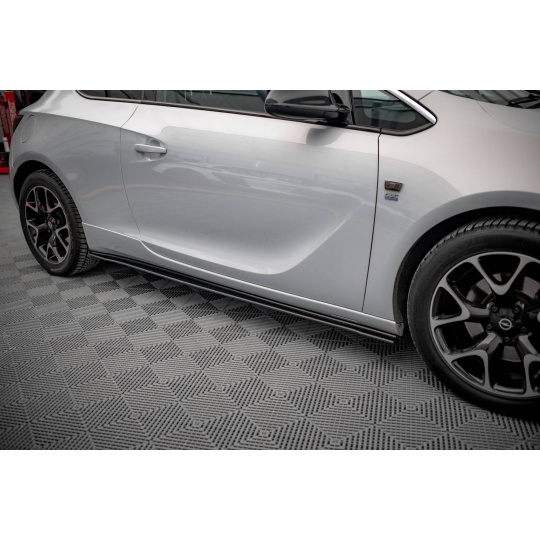 Maxton Design "Street Pro" difuzory pod boční prahy pro Opel Astra J (Mk4), plast ABS bez povrchové úpravy, GTC OPC-Line