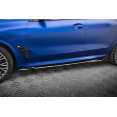 Maxton Design difuzory pod boční prahy ver.2 pro BMW X5 G05 Facelift, černý lesklý plast ABS