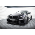 Maxton Design "Street Pro" spoiler pod přední nárazník s křidélky ver.1 pro BMW M2 G87, plast ABS bez povrchové úpravy, s červenou linkou