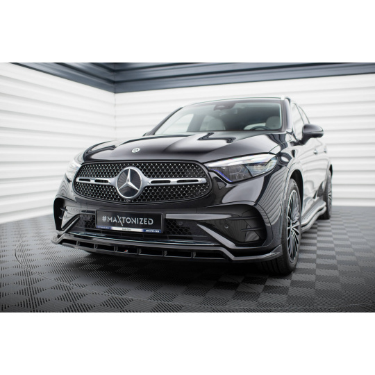 Maxton Design spoiler pod přední nárazník pro Mercedes GLC SUV/X254 /AMG-Line, černý lesklý plast ABS