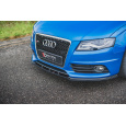 Maxton Design spoiler pod přední nárazník pro Audi A4 B8, černý lesklý plast ABS, S-Line