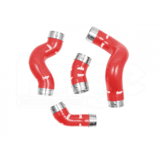 Forge Motorsport sada silikonových hadic pro tlakové vedení k turbu pro Volkswagen T5 1.9TDI r.v. 2003-2009, barva hadic: červená Forge Motorsport sada silikonových hadic pro tlakové vedení k turbu pro Volkswagen T5 1.9TDI r.v. 2003-2009, barva hadic: červená