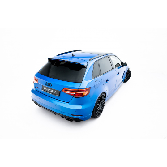Maxton Design prodloužení spoileru ver.3 pro Audi RS3 8V, 8V Facelift, černý lesklý plast ABS