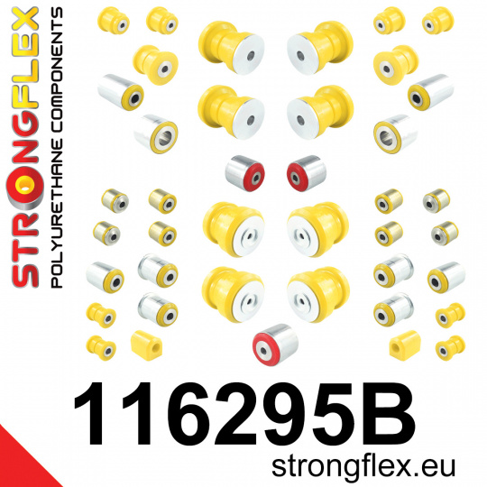 116295B: Strongflex Kompletní sada polyuretanových silentbloků pro zavěšení