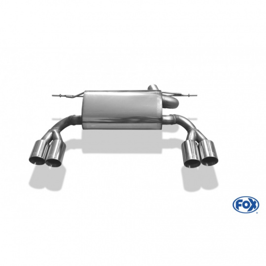 Fox Sportauspuff koncový tlumič výfuku s koncovkou 2x80 Typ 16 na obou stranách pro BMW řada 3 F30, F31 s motorem 2.0 D