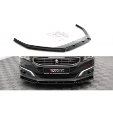 Maxton Design spoiler pod přední nárazník pro Peugeot 508 Mk1 GT, černý lesklý plast ABS