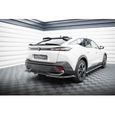 Maxton Design středový spoiler pod zadní nárazník s žebrováním pro Peugeot 408 Mk1, černý lesklý plast ABS