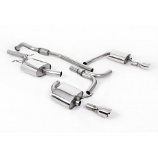 Milltek Sport výfukový systém cat-back Dual-outlet pro Audi A5 Sportback 2.0TFSI 2WD/quattro Multitronic/Stronic 2009-2012, typ koncovek: GT-100 leštěné