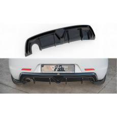 Maxton Design vložka zadního nárazníku pro Alfa Romeo Giulietta Facelift, černý lesklý plast ABS, pro jednoduchou koncovku vlevo