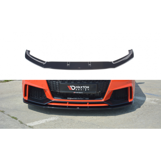 Maxton Design spoiler pod přední nárazník ver.1 pro Audi TT RS 8S, černý lesklý plast ABS