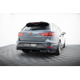 Maxton Design vložka zadního nárazníku ver.3 pro Seat Leon Cupra Mk3 Facelift, černý lesklý plast ABS