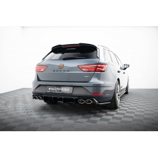 Maxton Design vložka zadního nárazníku ver.3 pro Seat Leon Cupra Mk3 Facelift, černý lesklý plast ABS