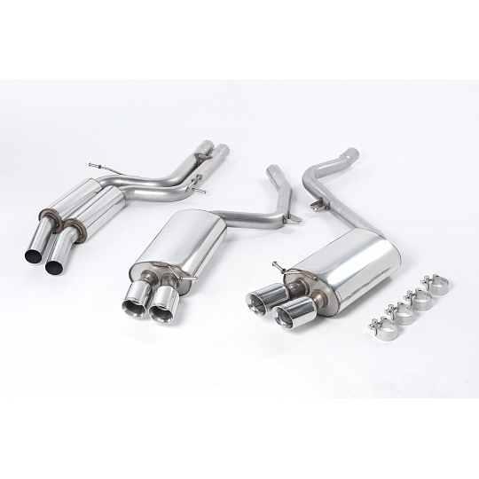 Milltek Sport homologovaný výfuk cat-back s rezonátorem (tišší) pro Audi S5 4.2 V8 B8 Coupe (Manual) 2007-2011