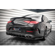 Maxton Design středový spoiler pod zadní nárazník s žebrováním pro Mercedes CLS C 257/53AMG, černý lesklý plast ABS
