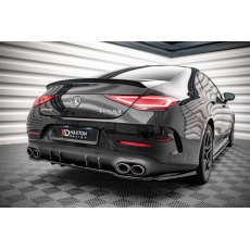 Maxton Design středový spoiler pod zadní nárazník s žebrováním pro Mercedes CLS C 257/53AMG, černý lesklý plast ABS
