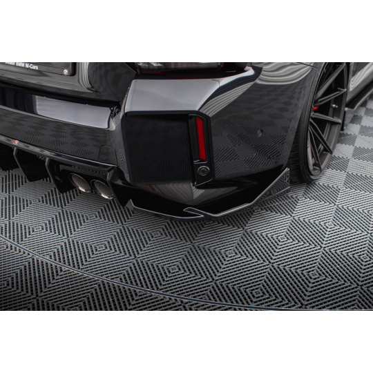 Maxton Design boční difuzory pod zadní nárazník ver.4 pro BMW M2 G87, černý lesklý plast ABS