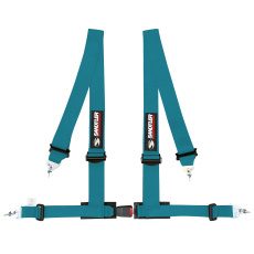 Sandtler čtyřbodový sportovní pás SPONSOR s 3" ramenními popruhy a homologací ECE, barva: Miami modrá