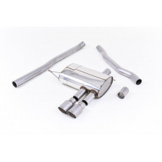 Milltek Sport výfukový systém cat-back bez rezonátoru (hlasitější) pro New Mini Mk3 (F56) Mini Cooper S 2.0 Turbo (UK a EU modely, předfacelift) 2014-2018, titanové koncovky