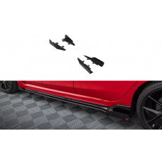 Maxton Design křidélka bočních difuzorů pro Honda Civic Mk11 Type-R, černý lesklý plast ABS