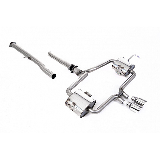 Milltek Sport výfukový systém cat-back bez rezonátoru (hlasitější) - Loose Trim Version with Polished 76mm Trims - Includes bracket locator for 2004 cars pro New Mini Mk1 (R53) Cooper S 2002-2006