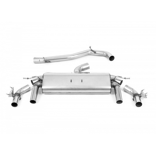 Milltek Sport výfukový systém cat-back GPF Back - bez rezonátoru (hlasitější) pro Volkswagen T-roc R 2.0TSI 300ps (MQB EVO modely s OPF/GPF) 2023-2024, typ koncovek: GT-100 titanové