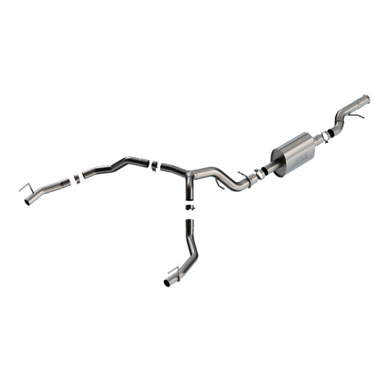 Borla Cat-Back výfukový systém "S-Type" pro Cadillac Escalade 6,2l V8 s automatickou převodovkou, 2WD/4WD, 4-dvéř., r.v. 2021-2023