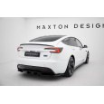 Maxton Design spoiler pod zadní nárazník s žebrováním v.2 pro Tesla Model 3 Mk1 Project Highland Facelift, černý lesklý plast ABS, Performance