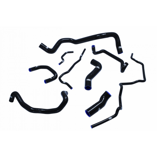 Samco Sport 9-dílná sada silikonových hadic pro vedení chladicí kapaliny pro Volkswagen Golf Mk4 1.8T AEB, barva: modrá
