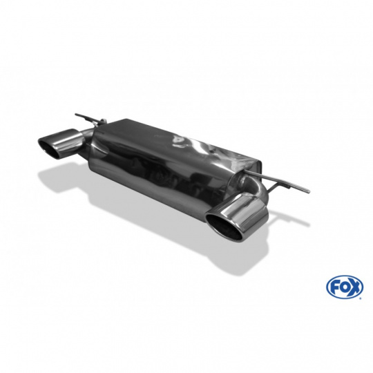Fox Sportauspuff koncový tlumič výfuku s koncovkou 115x85 Typ 32 na obou stranách pro Lotus Lotus Elise s motorem 1.8 Fox Sportauspuff koncový tlumič výfuku s koncovkou 115x85 Typ 32 na obou stranách pro Lotus Lotus Elise s motorem 1.8
