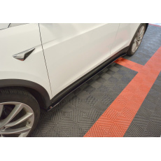 Maxton Design difuzory pod boční prahy ver.2 pro Tesla Model X Mk1, černý lesklý plast ABS