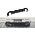 Maxton Design vložka zadního nárazníku ver.2 pro Volkswagen Golf GTI Mk8, černý lesklý plast ABS
